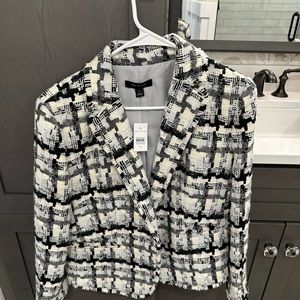Ann Taylor Jacket. Black, white and some silver.